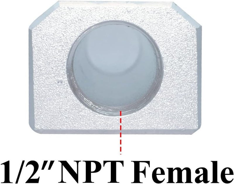 beduan 5 Way 7 Port 1/2"NPT Input Port 1/4"NPT Output Port Aluminum Air Hose Inline Manifold Block Splitter,Pneumatic Air Compressor Manifold Fitting - Image 5